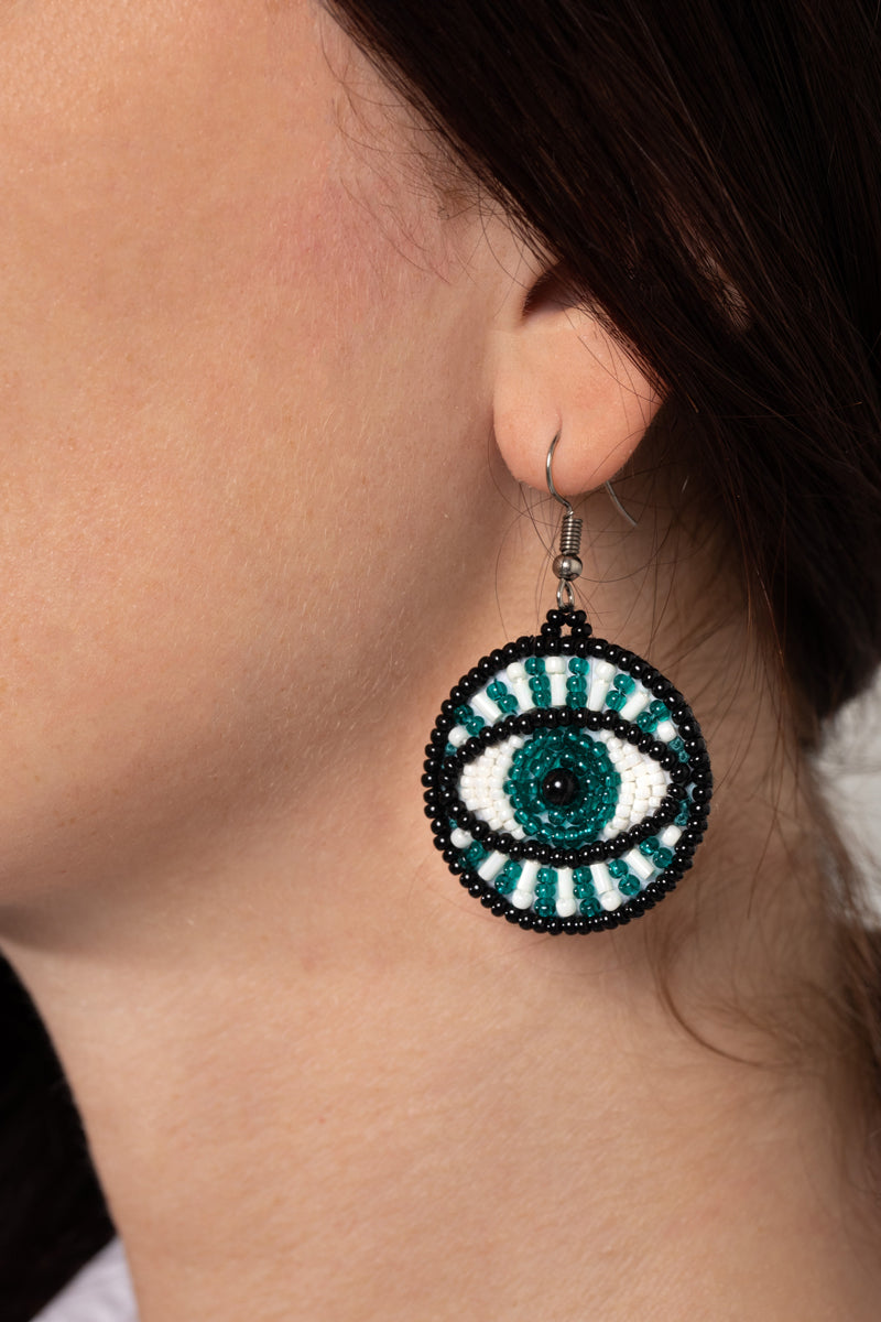 Cross stitch embroidery kits 10-508 Earrings. Eyes - TimeToCraft