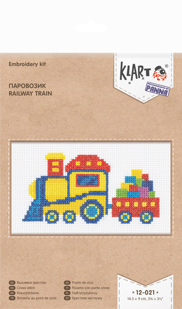 Railway Train Embroidery - TimeToCraft