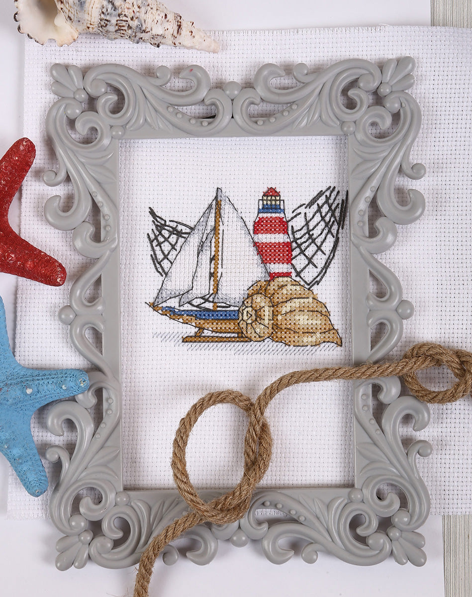 Klart counted cross stitch kit "Little Lighthouse" - TimeToCraft