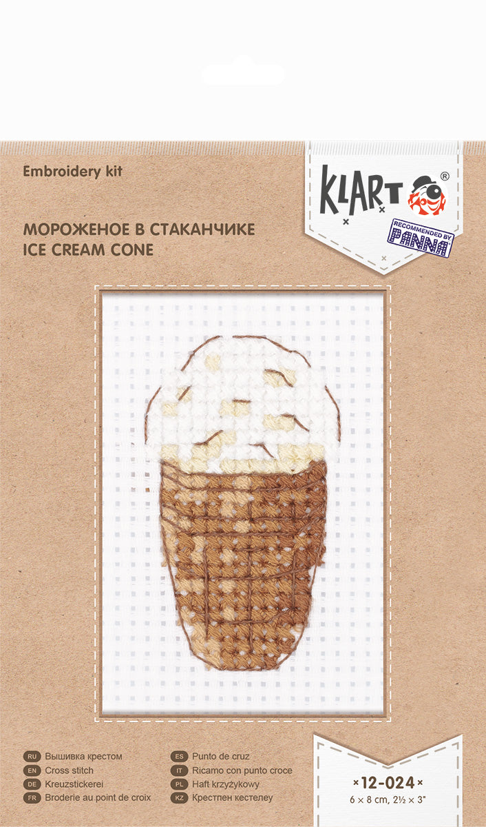 Ice Cream Cone Embroidery - TimeToCraft