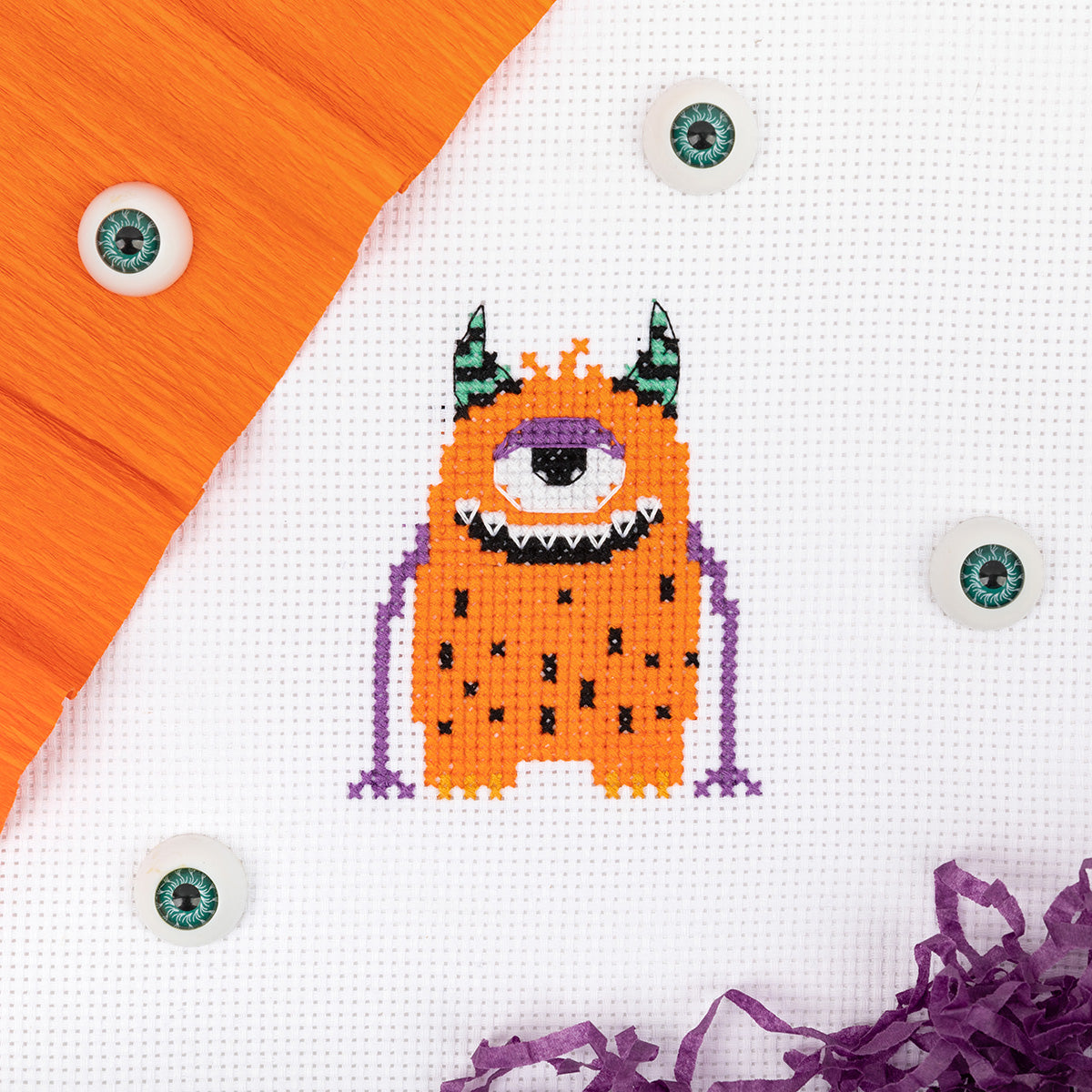 Buy Set for Cross Stitching Little Monster Klart - TimeToCraft