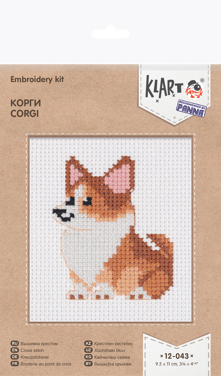 Embroidery Kit Corgi - TimeToCraft