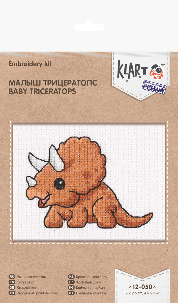 Embroidery kits 12-050 Baby Triceratops - TimeToCraft