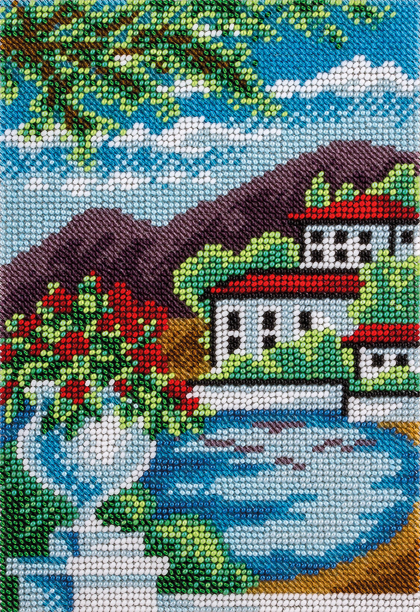 Embroidery kit Klart "Seaside Town"