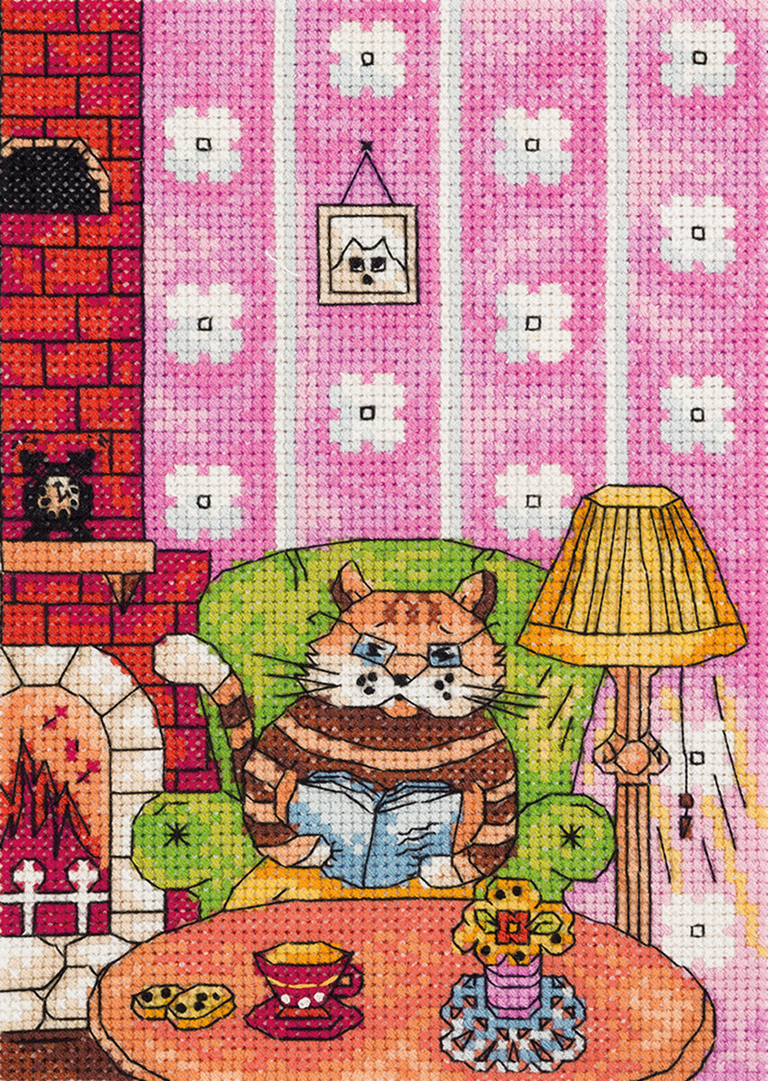 Embroidery kit Klart "A Learned Cat"