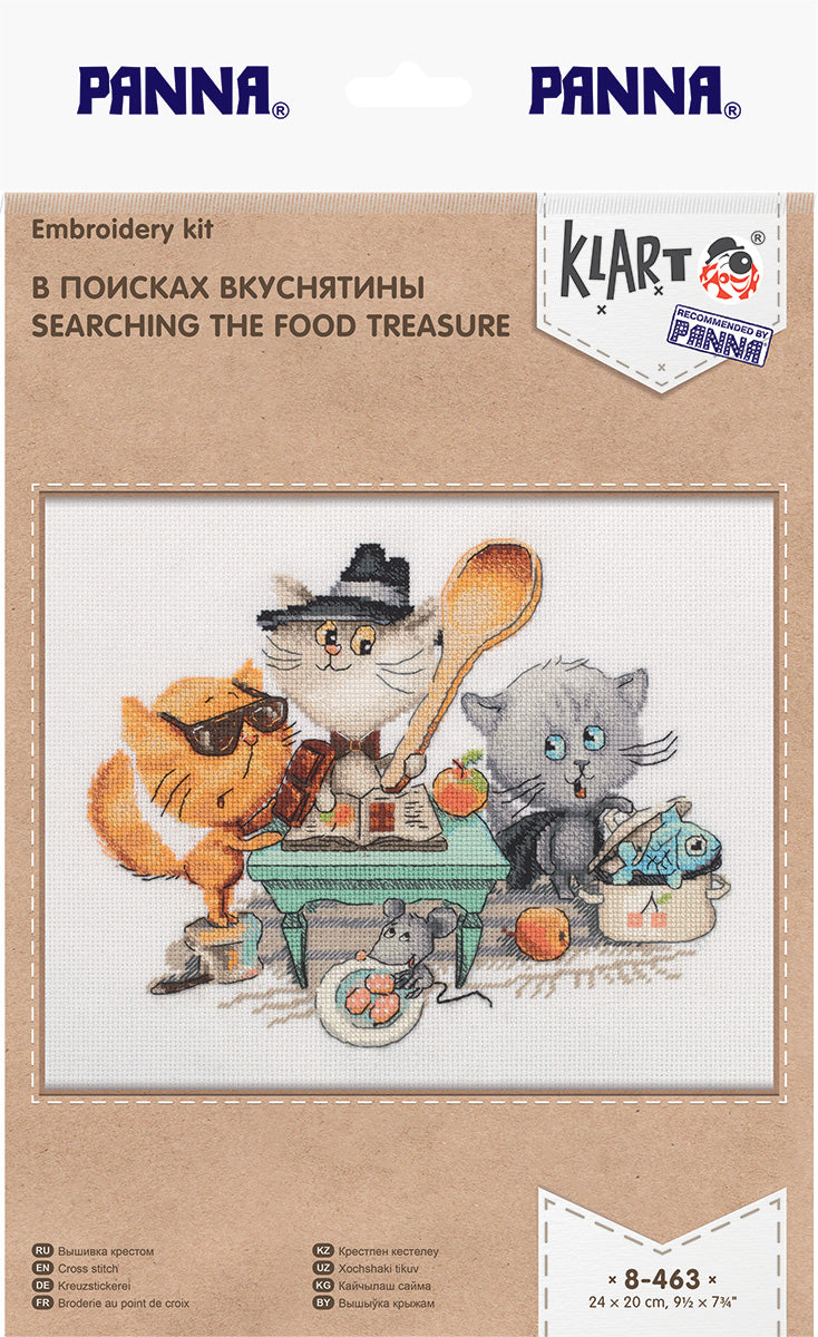 Cross stitch kit KLART "Searching the food treasure" - TimeToCraft