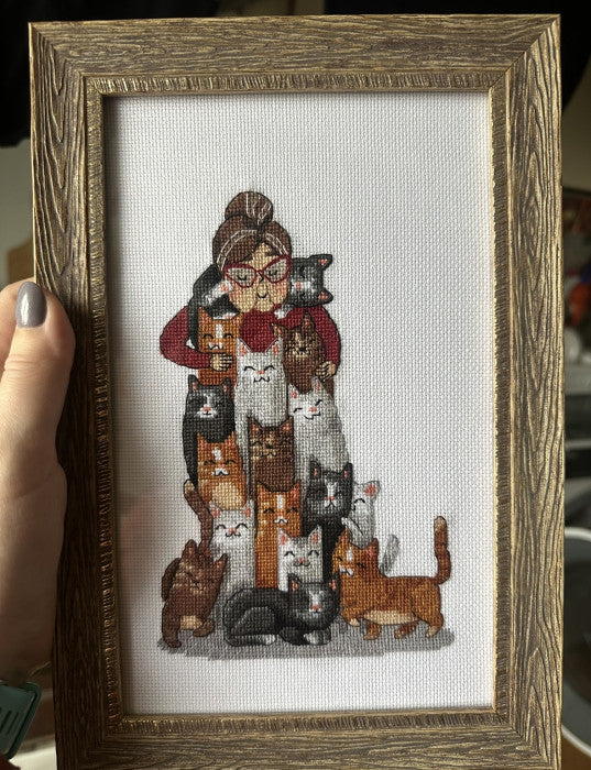 Embroidery kit Klart "There Are Never Too Many Cats"