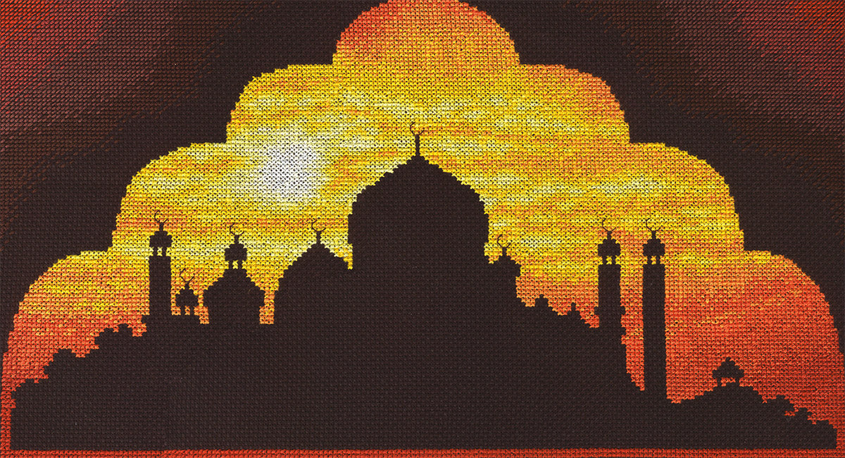 A Mosque at Sunset Cross Stitch Kit - TimeToCraft