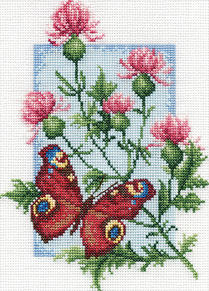 Peacock embroidery kit PANNA - TimeToCraft