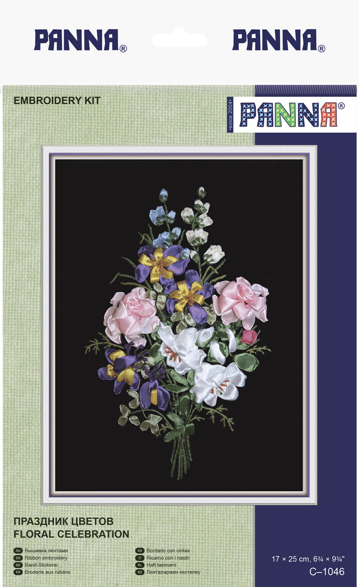 Floral Celebration Embroidery Kit, code C-1046 Panna - TimeToCraft