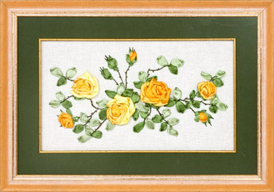 Embroidery kits PANNA C-1089 Yellow Roses - TimeToCraft