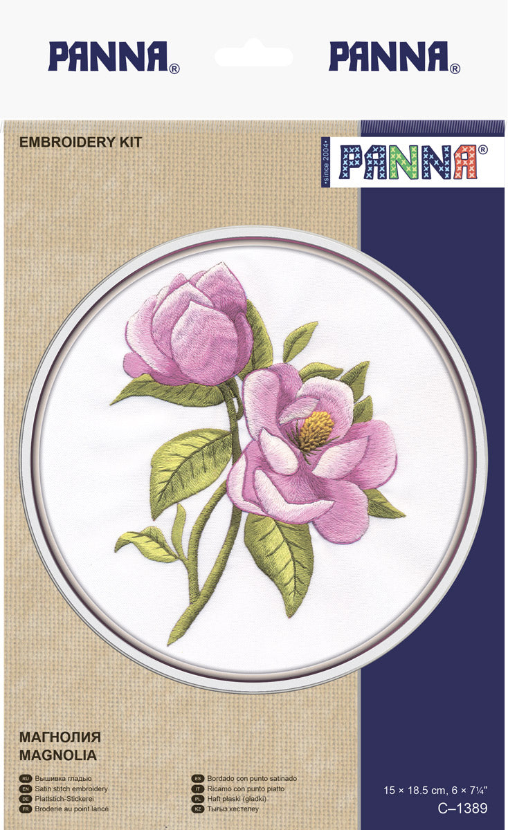 Embroidery kit Magnolia - Panna - TimeToCraft