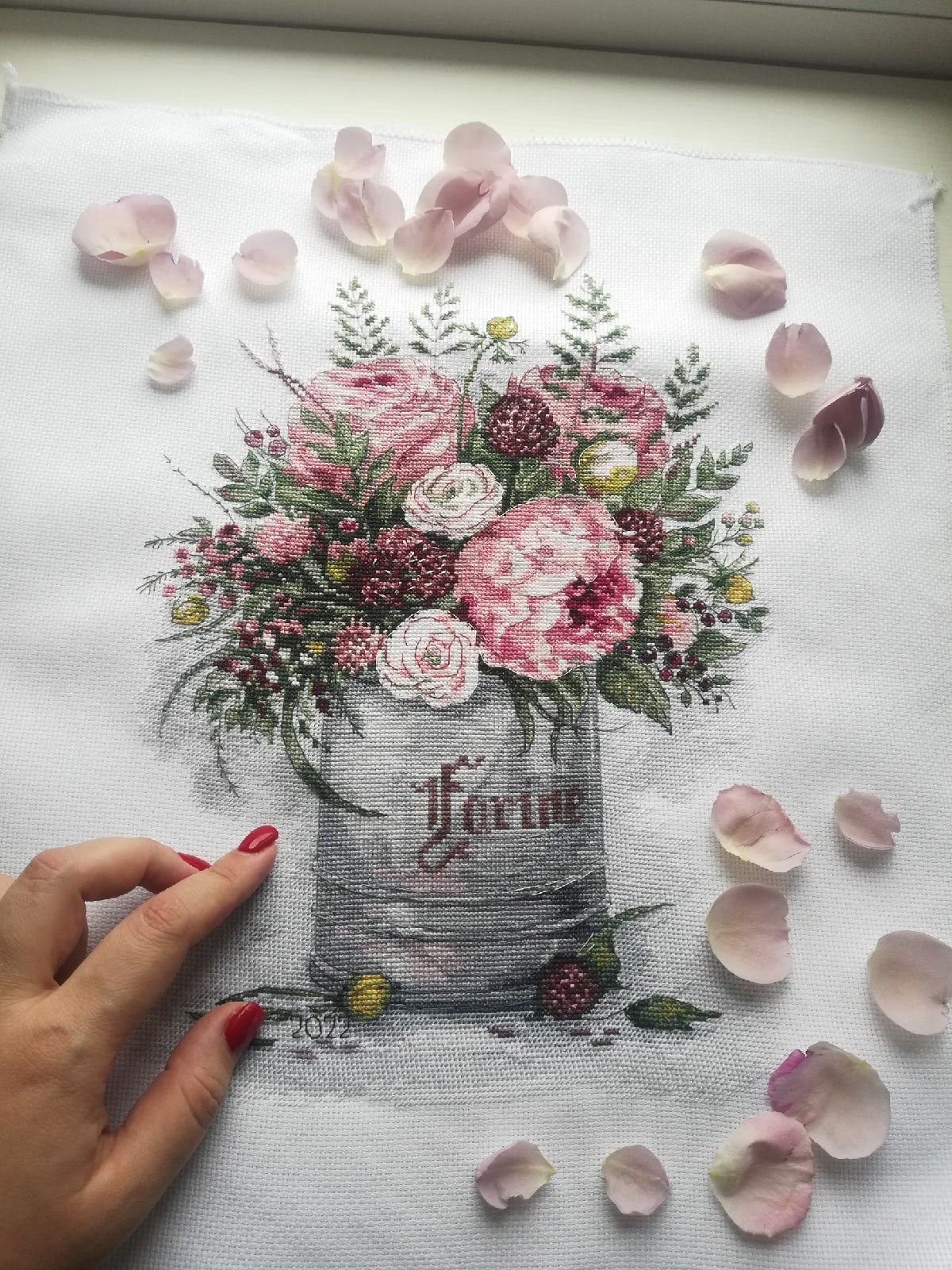Counted Cross Stitch Kit - Watercolor Bouquet - TimeToCraft