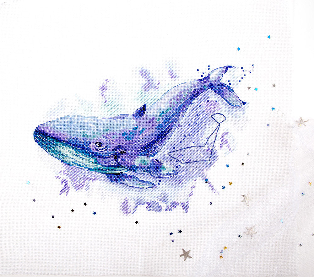 Panna counted cross stitch kit "The Whale Constellation" - TimeToCraft