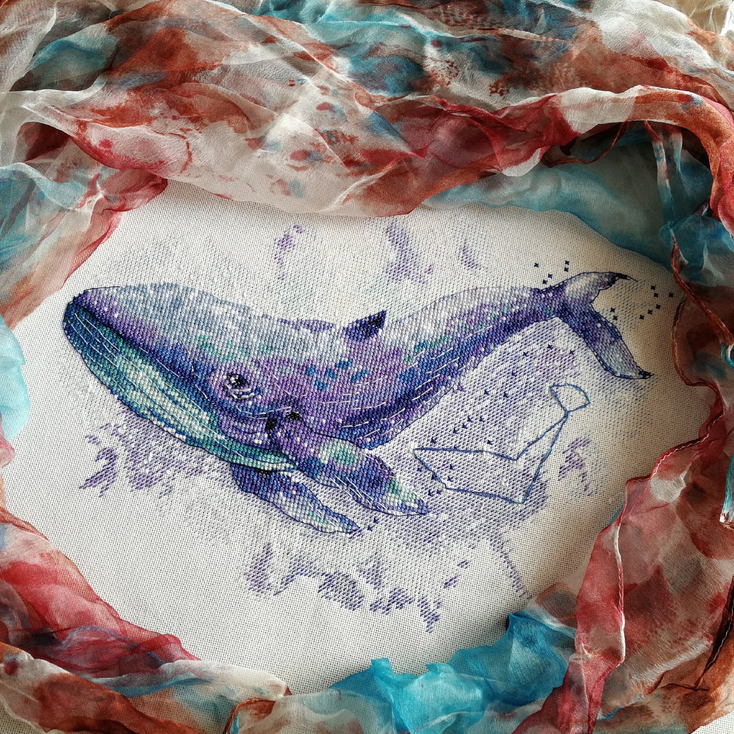 Panna counted cross stitch kit "The Whale Constellation" - TimeToCraft