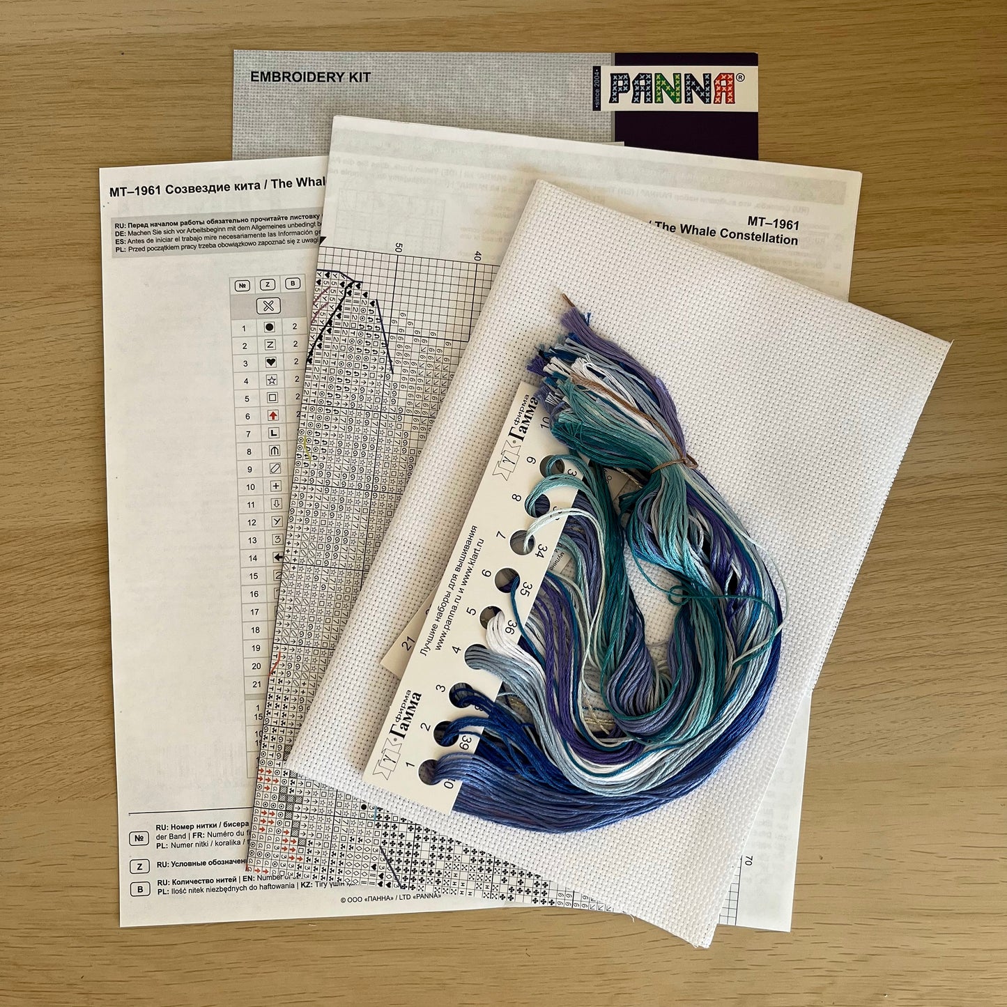Panna counted cross stitch kit "The Whale Constellation" - TimeToCraft