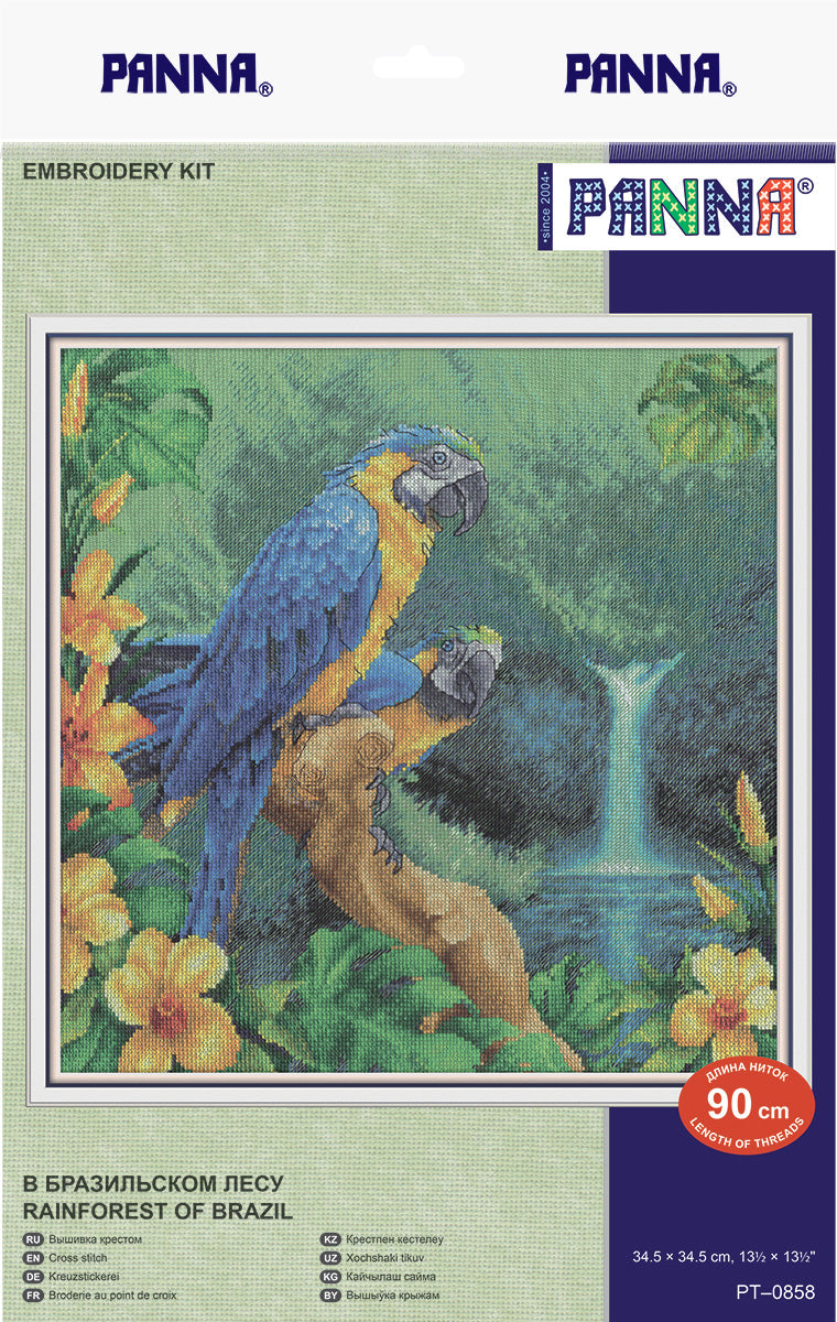 Cross Stitch Kit by Panna Rainforest of Brazil - TimeToCraft