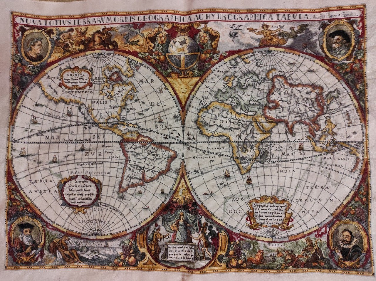 Cross stitch kit PANNA "Map of the world" - TimeToCraft