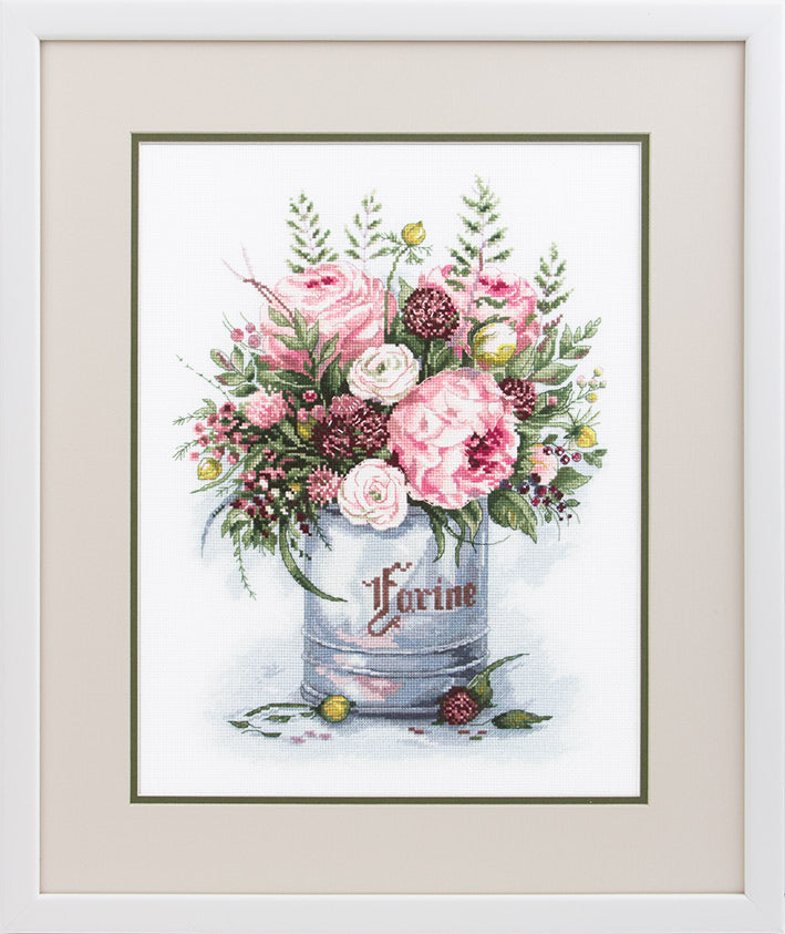 Counted Cross Stitch Kit - Watercolor Bouquet - TimeToCraft