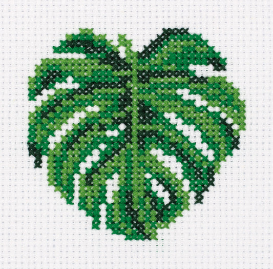 Monstera Embroidery - TimeToCraft