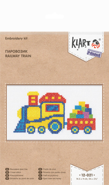 Railway Train Embroidery - TimeToCraft