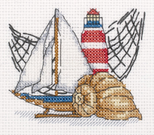 Klart counted cross stitch kit "Little Lighthouse" - TimeToCraft
