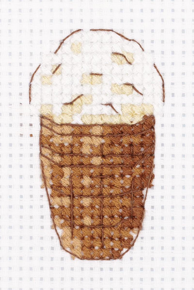 Ice Cream Cone Embroidery - TimeToCraft