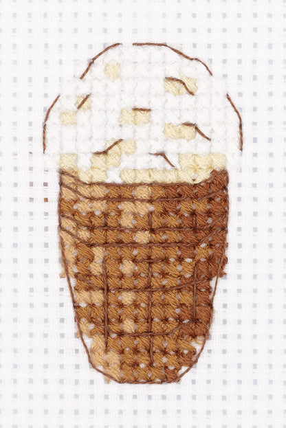 Ice Cream Cone Embroidery - TimeToCraft