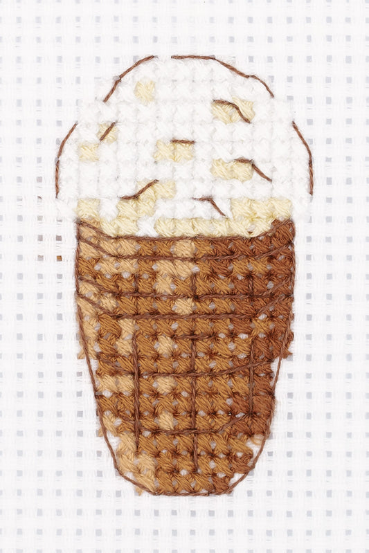 Ice Cream Cone Embroidery - TimeToCraft