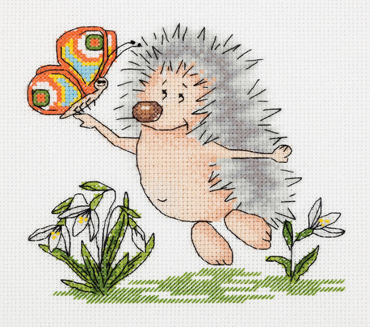 Embroidery kit Klart "Spring Hedgehog"