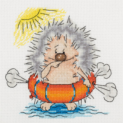 Klart Counted Cross Stitch kit Swimming Hedgehog