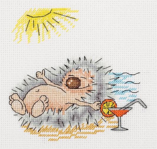 Embroidery kit Klart Summer Hedgehog - TimeToCraft