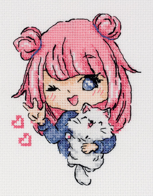 Embroidery kit "Cutie" - TimeToCraft