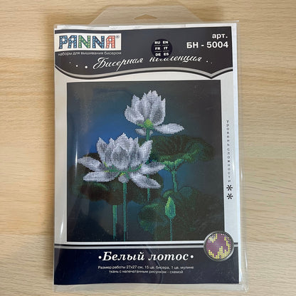 PANNA Bead embroidery kit White Lotus - TimeToCraft