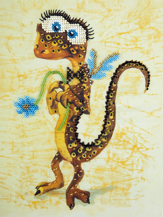 Panna beads stitching kit "Kesha the Lizard" - TimeToCraft