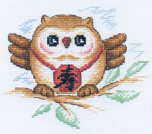 Panna counted cross stitch kit "Owl.Wisdom and Long Life - TimeToCraft