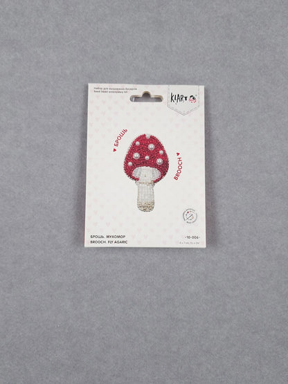 Embroidery kit Klart "Fly Agaric. Brooch"