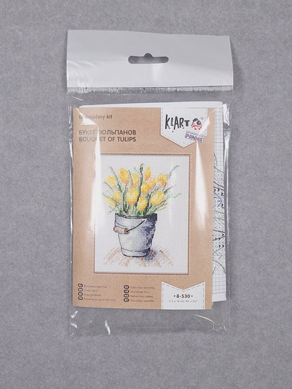 Embroidery kit Klart "Bouquet of Tulips"